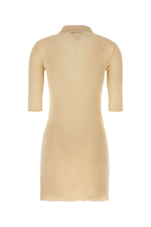 Prada Woman Sand Cotton Polo Dress