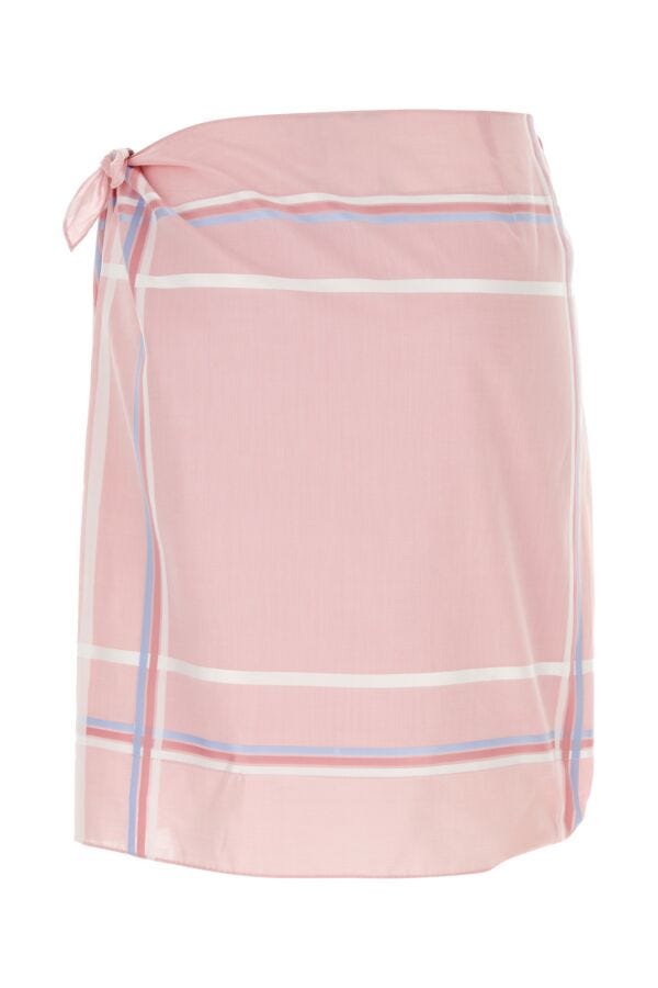 Prada Woman Pink Cotton Skirt