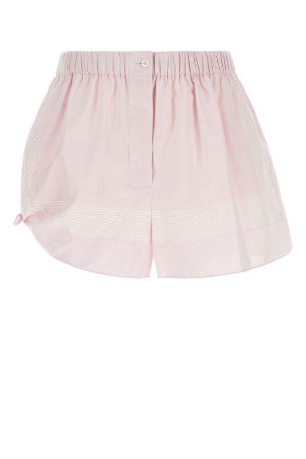 Prada Woman Pastel Pink Cotton Shorts