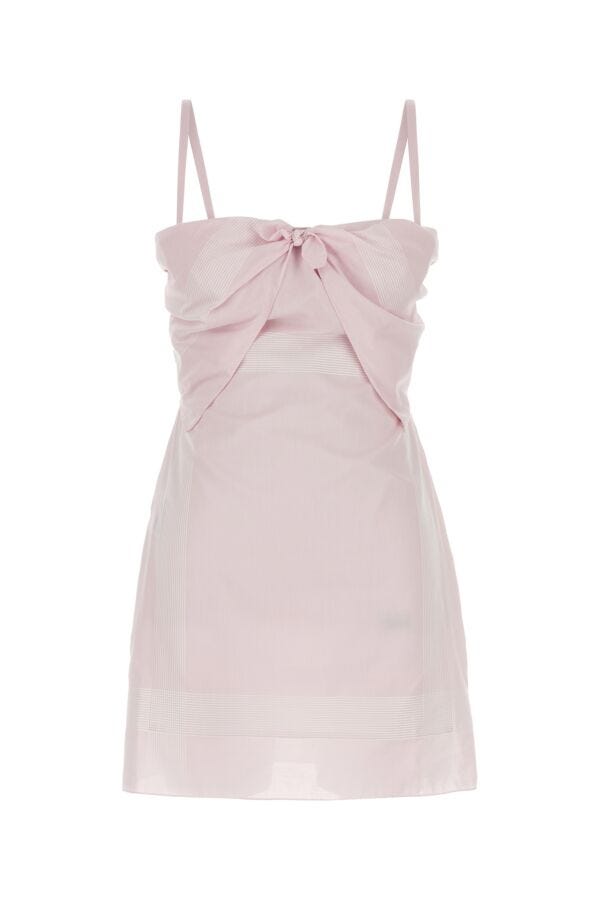 Prada Woman Pastel Pink Cotton Mini Dress