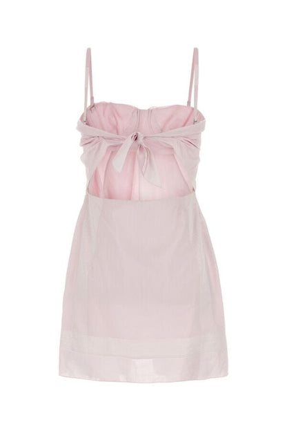 Prada Woman Pastel Pink Cotton Mini Dress