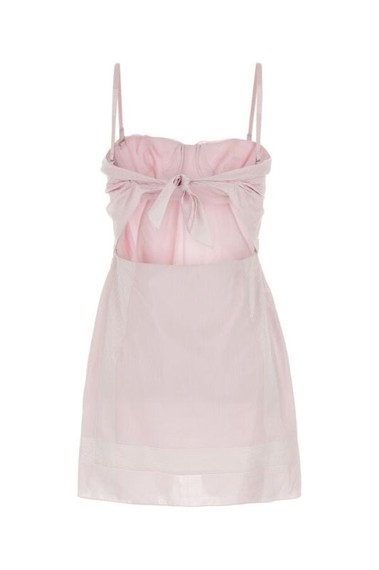 Prada Woman Pastel Pink Cotton Mini Dress