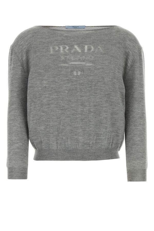 Prada Woman Grey Cashmere Sweater