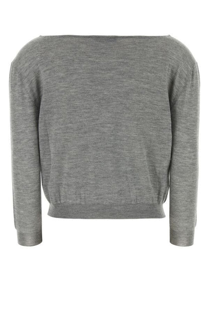 Prada Woman Grey Cashmere Sweater