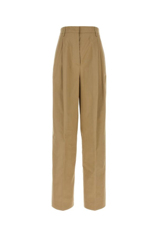 Prada Woman Beige Cotton Pant