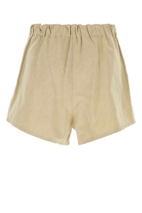 Prada Woman Beige Cotton Blend Shorts