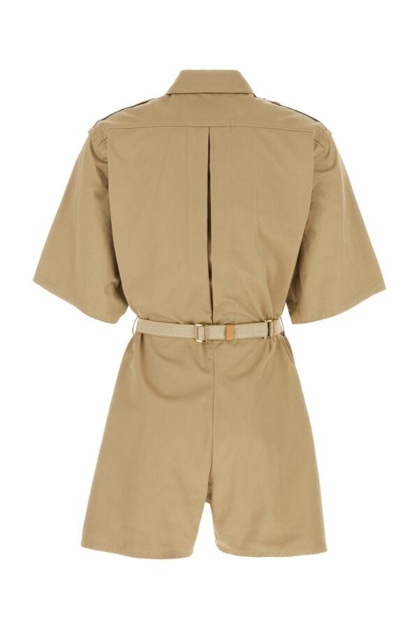 Prada Woman Khaki Cotton Jumpsuit