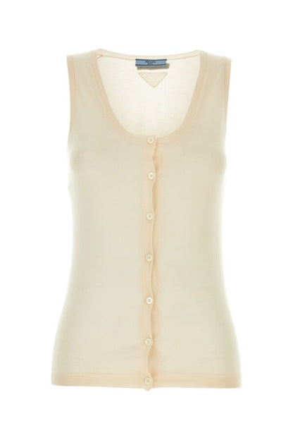 Prada Woman Skin Pink Cashmere Blend Vest