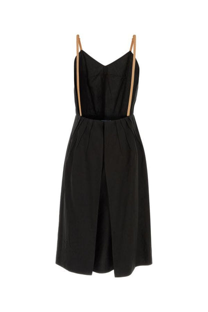 Prada Woman Black Linen Blend Dress