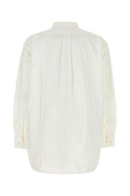 Prada Woman White Oxford Oversize Shirt