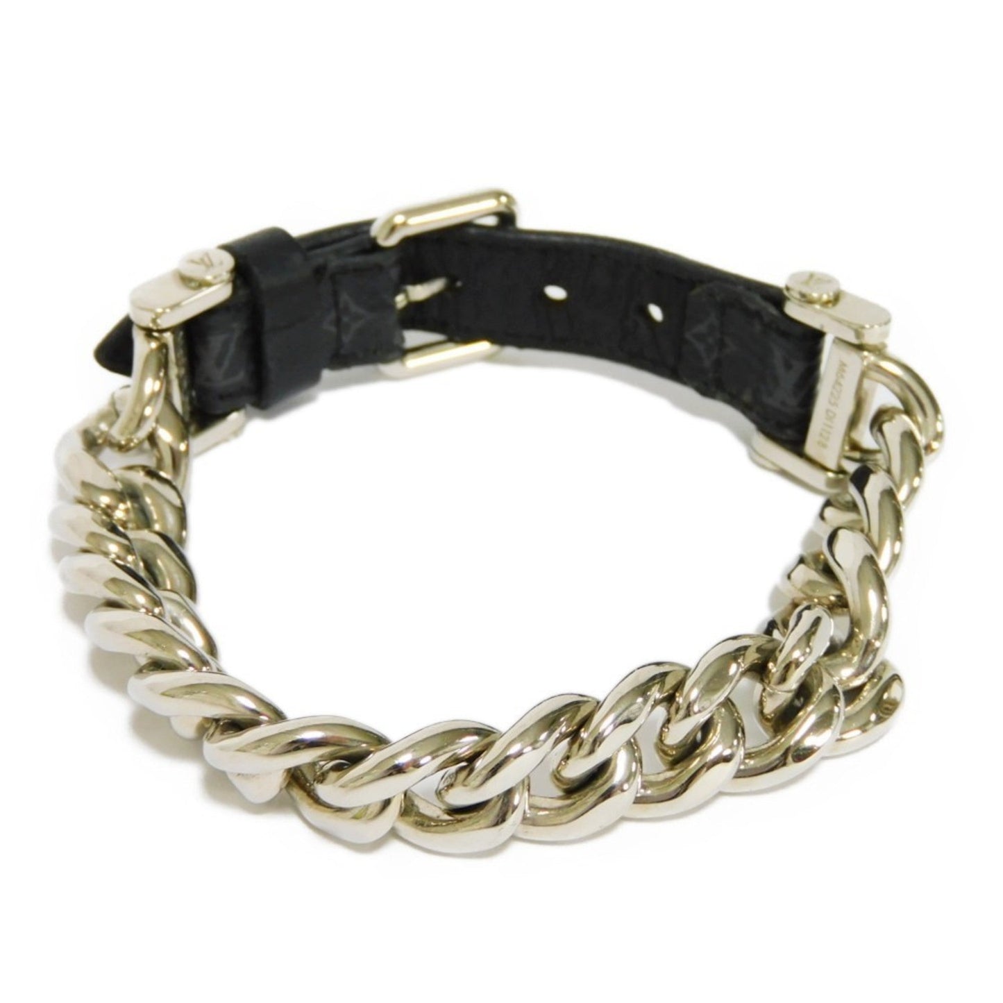 LOUIS VUITTON Bracelet Chain Monogram Eclipse Noir M64225 Men's Accessories Jewelry