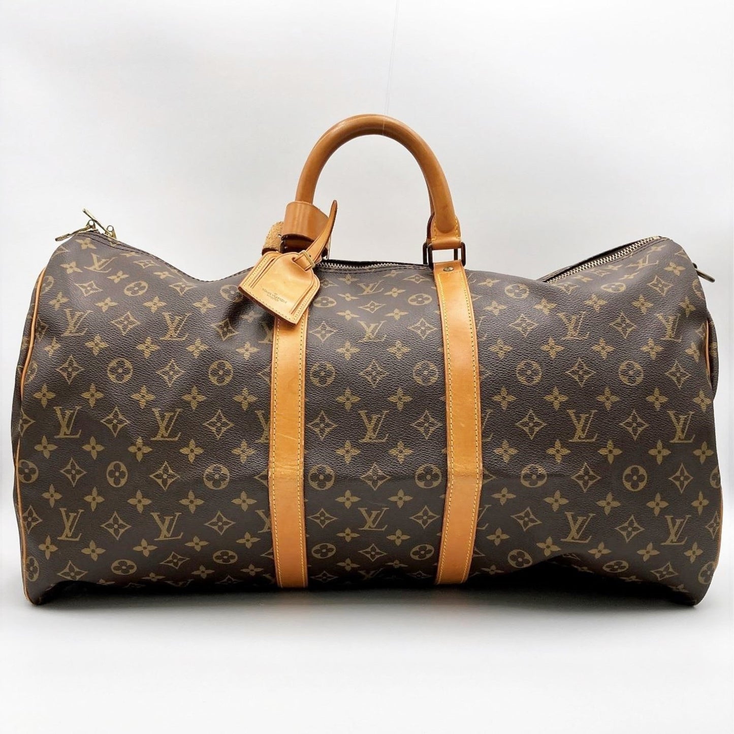 LOUIS VUITTON Keepall Bandouliere 55 Monogram Boston Bag Travel Brown PVC Women Men M41414