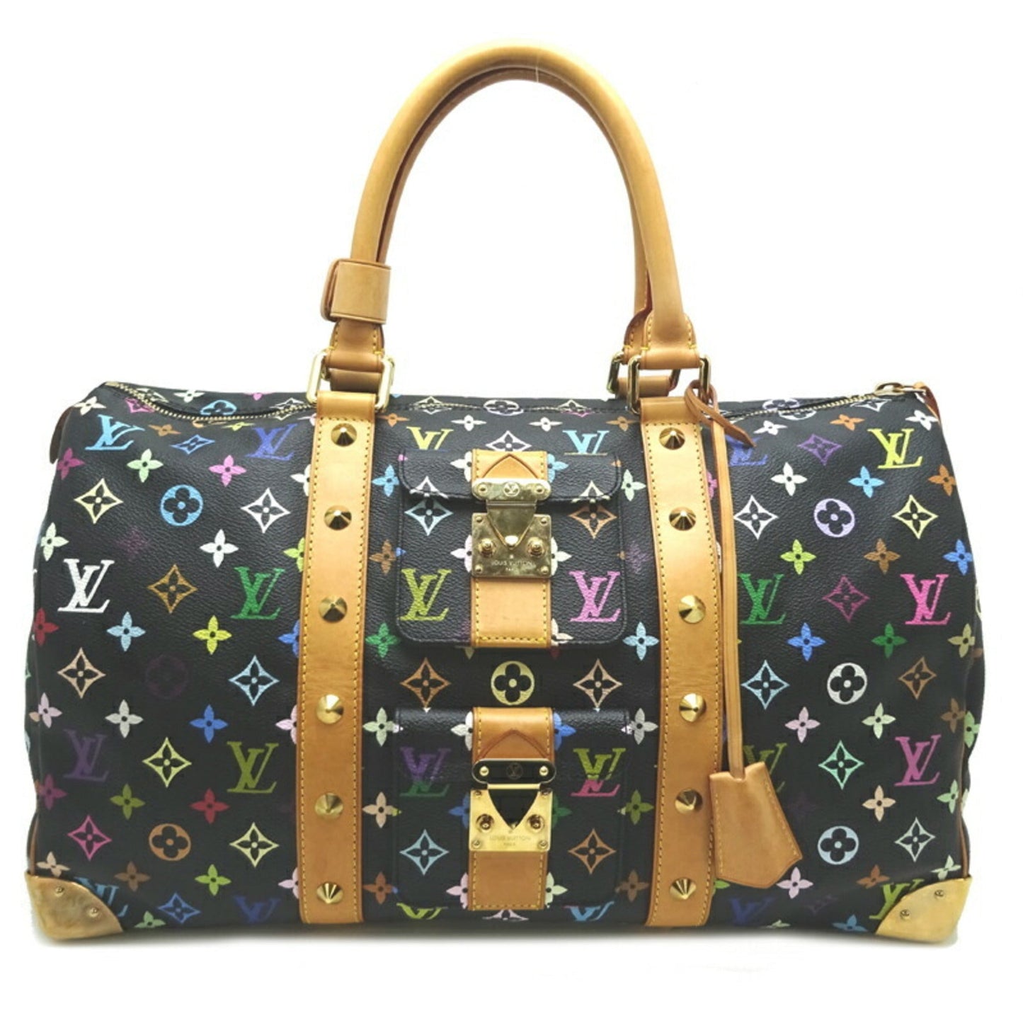 LOUIS VUITTON Keepall 45 Women's/Men's Boston Bag M92640 Monogram Multicolor Noir