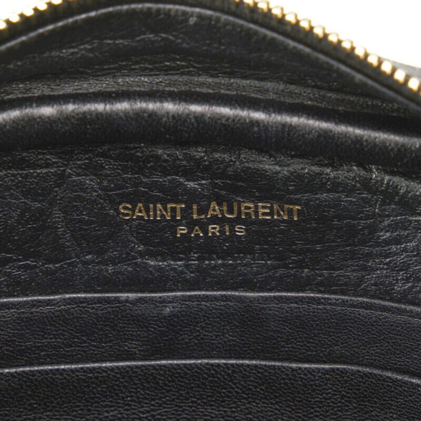 SAINT LAURENT YSL Hardware Blogger Star Tassel Shoulder Bag Black Gold Leather Women's