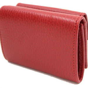 GUCCI Trifold Wallet GG Marmont 523277 Red Leather Ladies