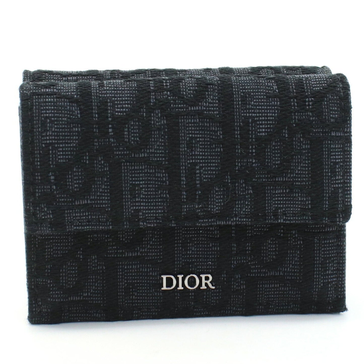 CHRISTIAN DIOR Dior 2OBBC110 Trifold Wallet Black Men's