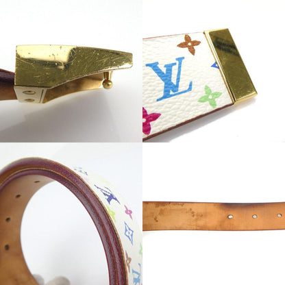 LOUIS VUITTON Belt Monogram Multicolor Suntulle Carre Multicolor/Metal Bronze/Gold Women's M9270W