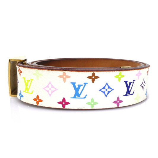 LOUIS VUITTON Belt Monogram Multicolor Suntulle Carre Multicolor/Metal Bronze/Gold Women's M9270W