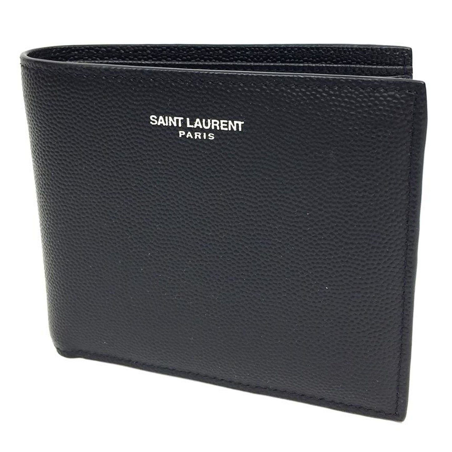 YVES SAINT LAURENT SAINT LAURENT PARIS Saint Laurent Paris Men's Wallet Bifold Classic EAST/WEST 396307 Fold YSL Leather Black