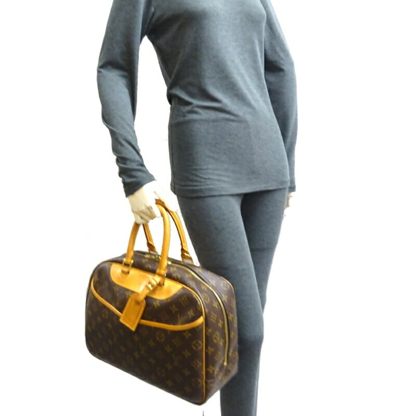 LOUIS VUITTON Deauville [Bowling Vanity] Women's Handbag M47270[] Monogram Ebene [Brown]