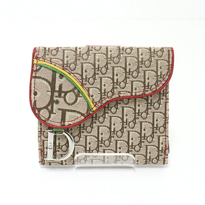 Christian Dior DIOR Dior Rasta Trotter W Folio Wallet Jacquard/Leather Beige/Red/Green/Yellow JDR43025 Jamaica Reggae D Motif RAST