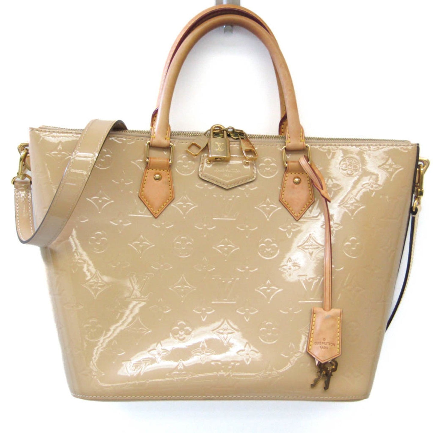 LOUIS VUITTON Monogram Vernis Montebello MM M90161 Women's Handbag,Shoulder Bag Beige