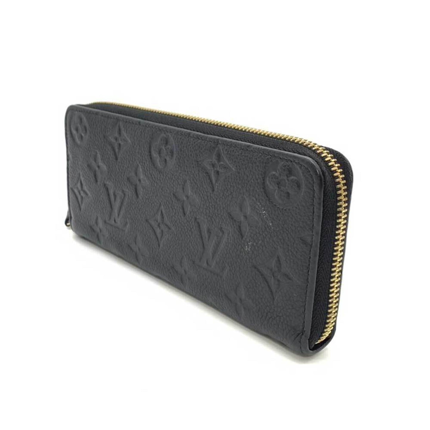 LOUIS VUITTON Wallet Portefeuille Clemence Noir Black Long Round Zip Ladies Monogram Empreinte Leather M60171 LOUISVUITTON