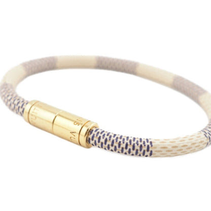 LOUIS VUITTON M6138E Bracelet Keep It Damier Azur White Unisex