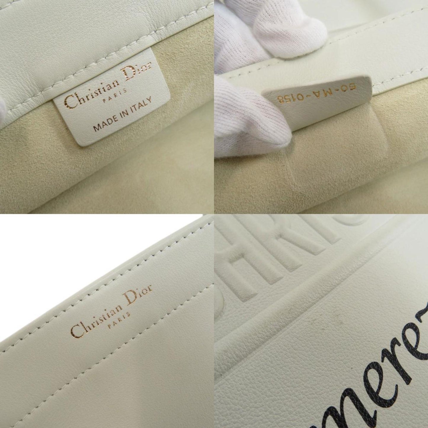 Christian Dior Book Tote Bag Leather Ladies