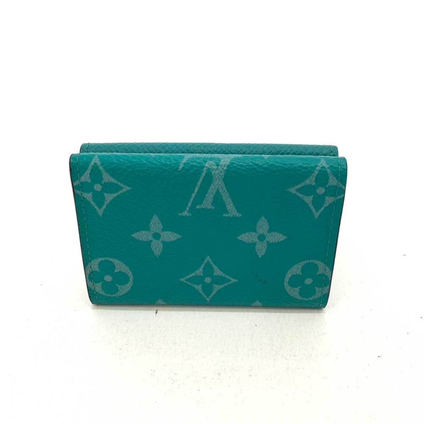 LOUIS VUITTON Wallet Discovery Green Trifold W Women's Men's Taigarama M67626 LOUISVUITTON