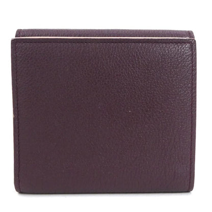 LOUIS VUITTON Bifold Wallet Portefeuille Lock Me 2 Compact/Taurillon Prune Unisex M64837