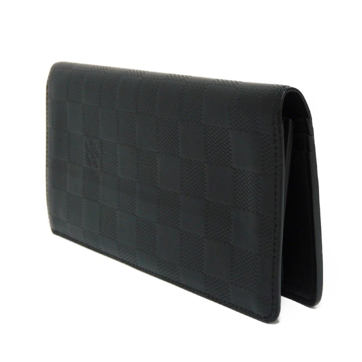 LOUIS VUITTON Long Wallet Portefeuil Brazza Old Model Bifold Damier Infini Onyx N63010 Men's Billfold