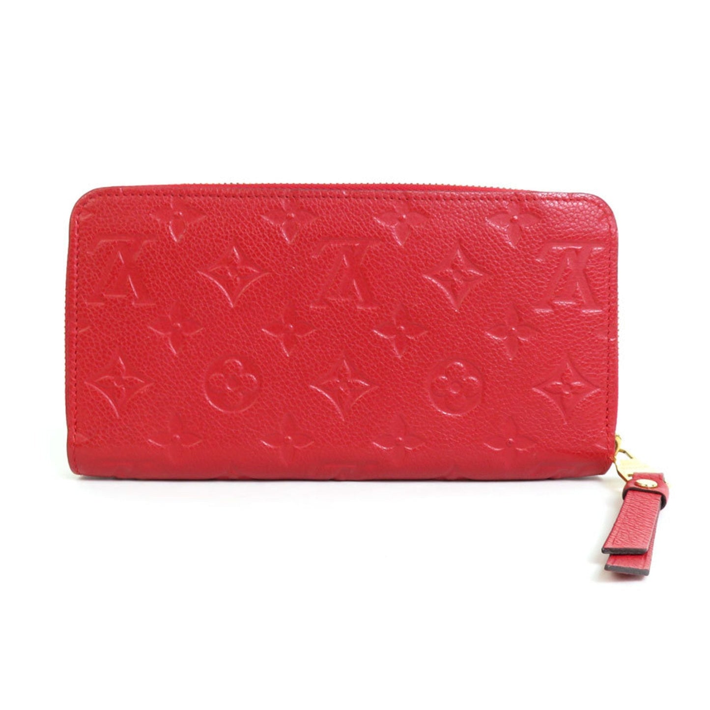 LOUIS VUITTON Round Zipper Long Wallet Monogram Emprene Zippy Scarlet Women's M63691