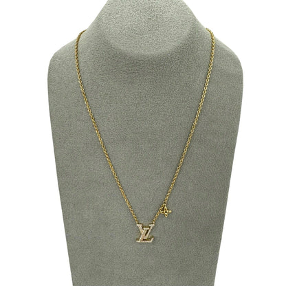 LOUIS VUITTON Necklace LV Iconic Pendant Gold Rhinestone M00596 TE0233 Women's Men's