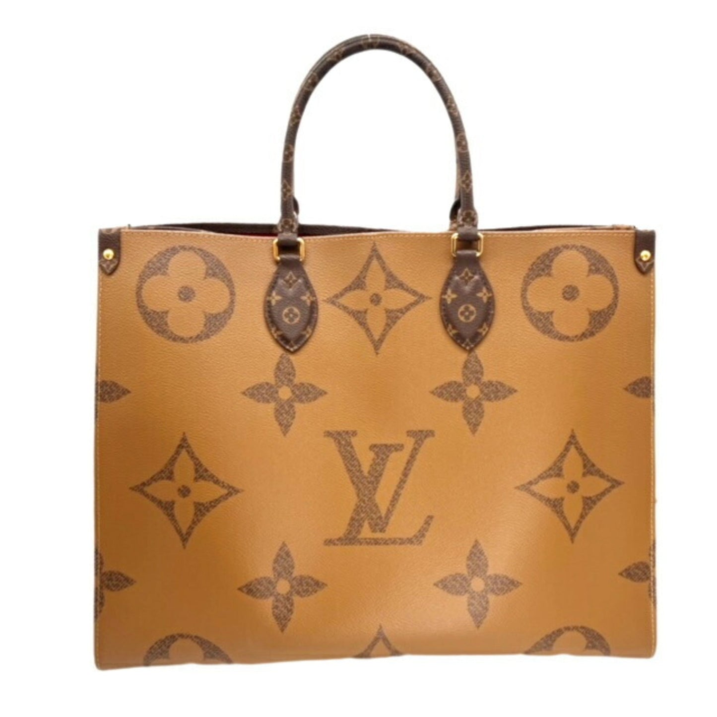 LOUIS VUITTON M45320 Monogram Giant Reverse On the Go GM Brown Men's Women's Unisex RFID Tote Bag