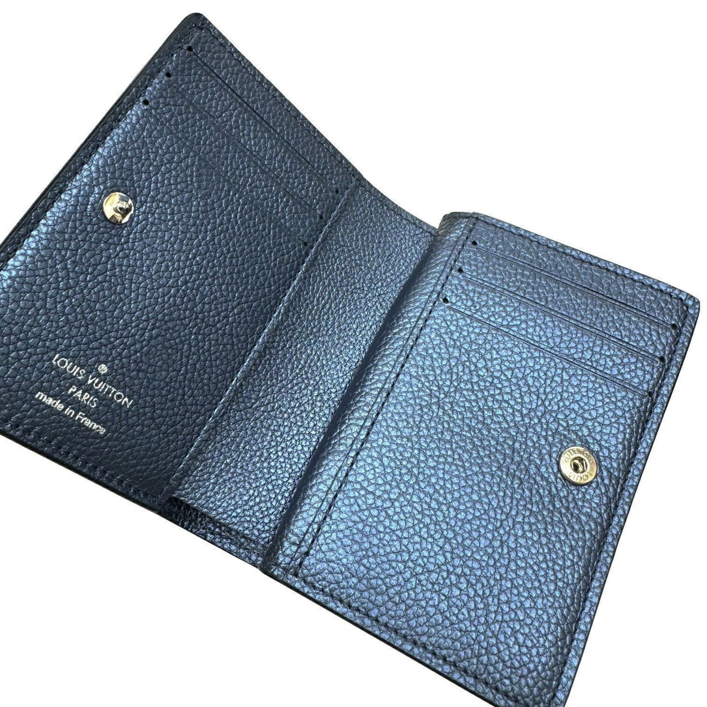 LOUIS VUITTON Portefeuil Coupe Empreinte M80151 RFID IC Chip Bifold Wallet Leather Blue Women's Men's