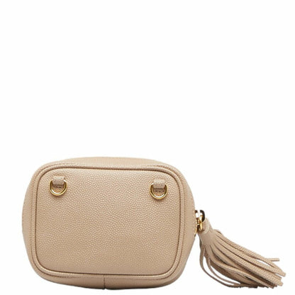 SAINT LAURENT YSL Hardware Cassandra Baby Chain Shoulder Bag 635088 Beige Gold Leather Women's