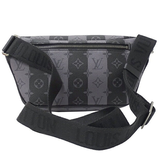 LOUIS VUITTON Bag Monogram Stripe Eclipse Men's Body Waist Modular Sling Black Gray M59338 IC Chip Hip