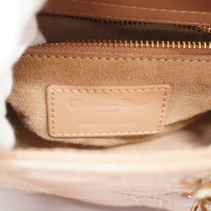 CHRISTIAN DIOR  Lady Dior Cannage Enamel Leather Women's Handbag,Shoulder