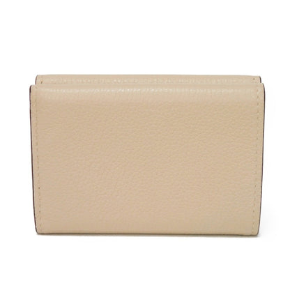 LOUIS VUITTON Trifold Wallet Portefeuille Lock Mini Snap Button Compact LV Logo Greige M69340 Men's Women's Billfold