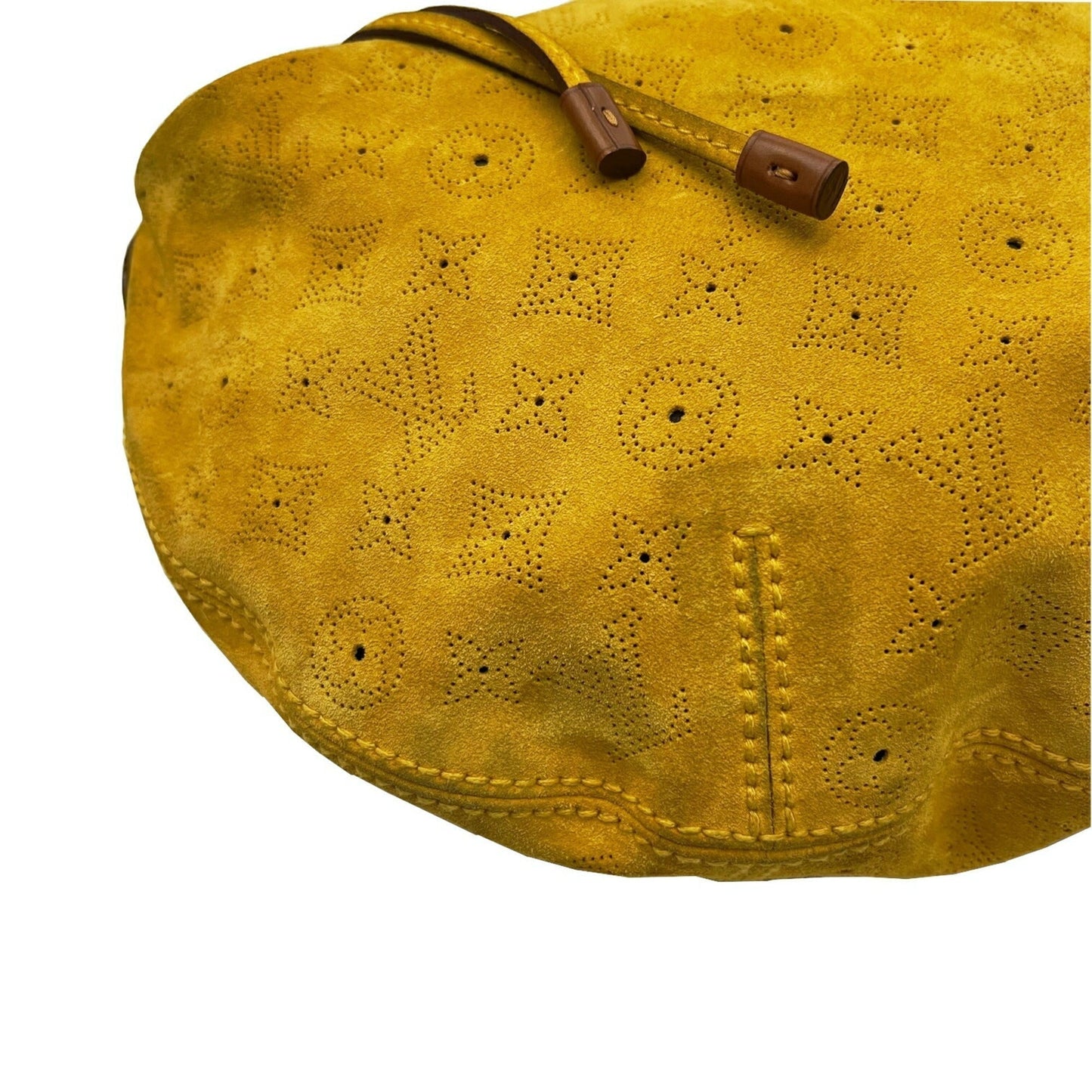 LOUIS VUITTON Onata GM Monogram Suede Shoulder Bag M95118 MB1025 Vuitton Yellow Ladies