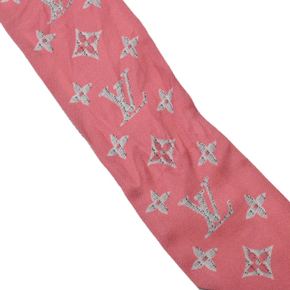 LOUIS VUITTON Bandeau BB LV Details Pink M78149 Women's 100% Silk Scarf Muffler