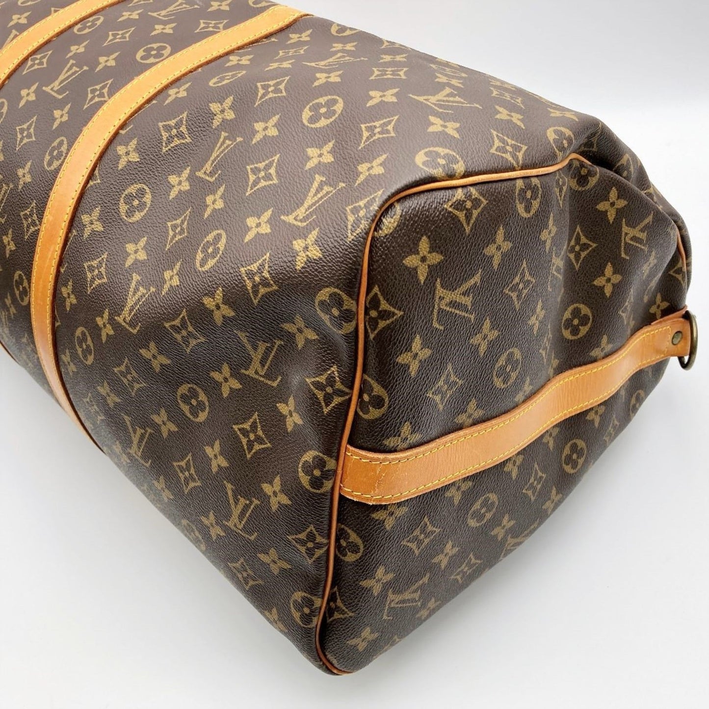 LOUIS VUITTON Keepall Bandouliere 55 Monogram Boston Bag Travel Brown PVC Women Men M41414