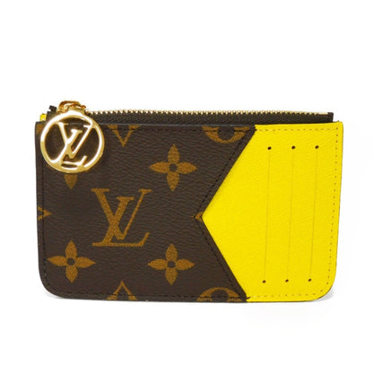 LOUIS VUITTON Coin Case Card Porte Culte Romy LV Circle Flower Yellow Monogram Jaune M81882 Men's Women's Wallet