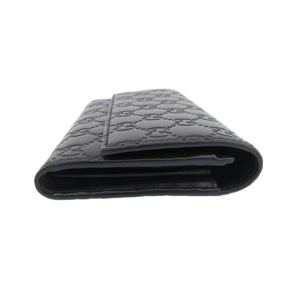 GUCCIsima Leather Bifold Long Wallet 410100 Black Women's