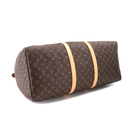 LOUIS VUITTON Monogram Keepall 60 Boston Bag Brown M41422 Gold Hardware