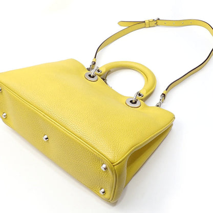 CHRISTIAN DIOR Handbag Diorissimo Women's Yellow Leather 09-MA-0195