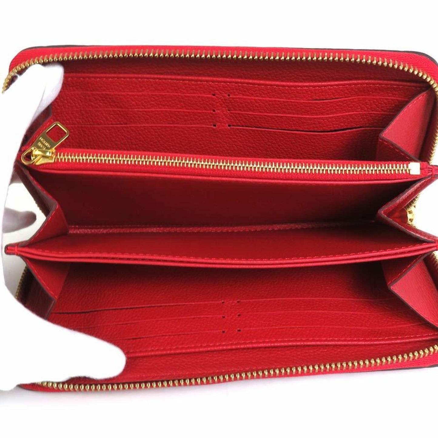 LOUIS VUITTON Round Zipper Long Wallet Monogram Emprene Zippy Scarlet Women's M63691