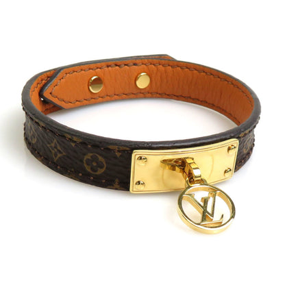 LOUIS VUITTON Bracelet Logomania Monogram Canvas/Metal Brown/Gold Women's M4150