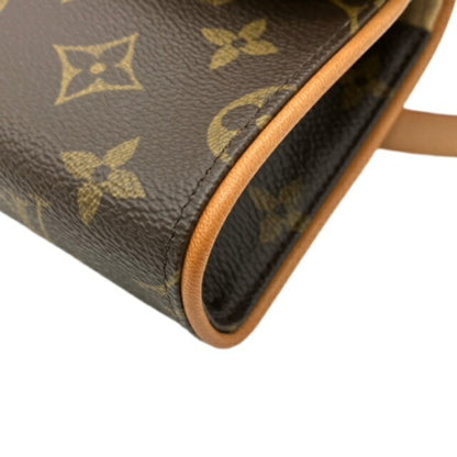 LOUIS VUITTON Monogram Pochette Florentine M51855 Body Bag Brown